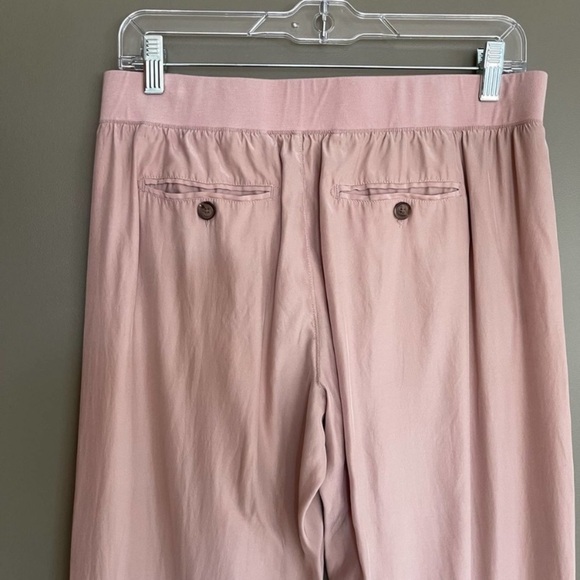 ATM Anthony Thomas Melillo Silk Jogger Pant Pink Size small Pull On Comfortable - Picture 12 of 16